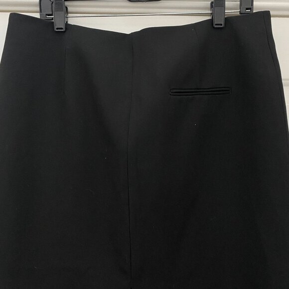 Zara Black Midi Slit Tube Skirt L - Picture 10 of 11